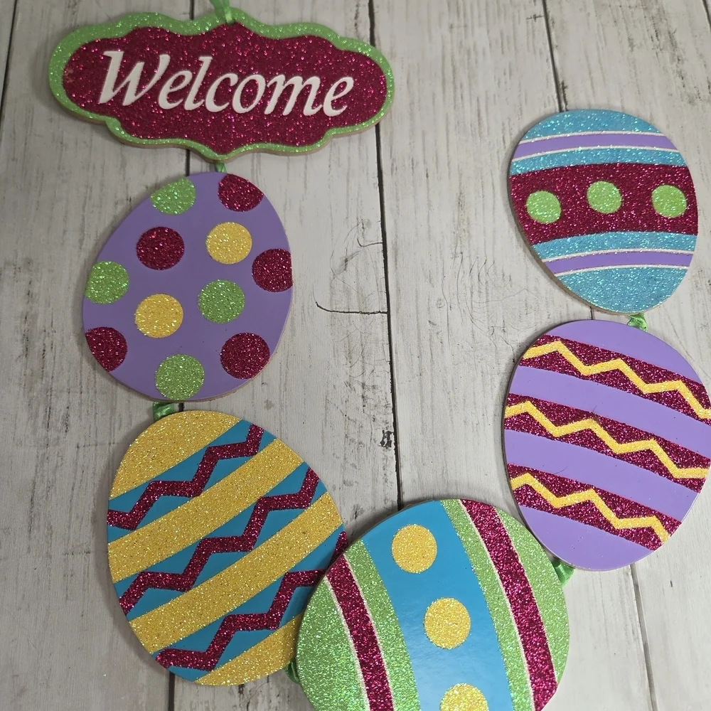 Easter Welcome Hanging Decorations Set Of Two